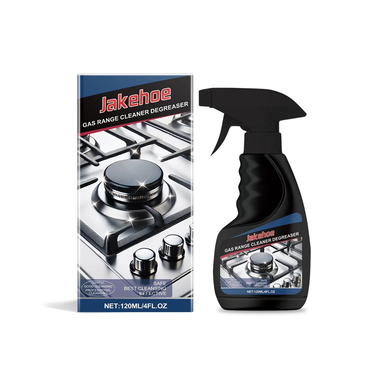 Jakehoe Gas Stove Cleaner Spray – Heavy-Duty Degreaser Kitchen Degreaser Spray Oasis Select 120ml boxed