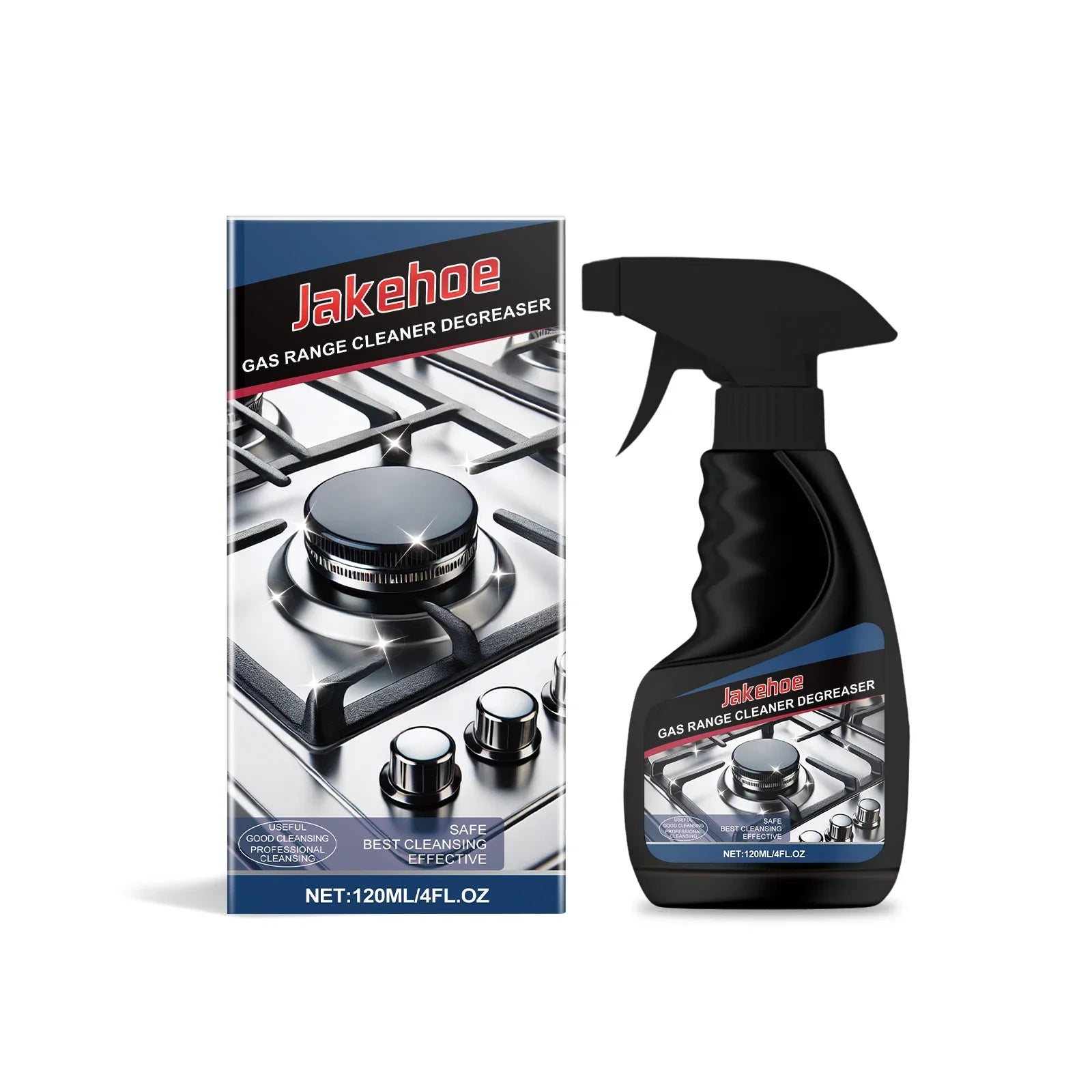 Jakehoe Gas Stove Cleaner Spray – Heavy-Duty Degreaser Kitchen Degreaser Spray Oasis Select 120ml boxed