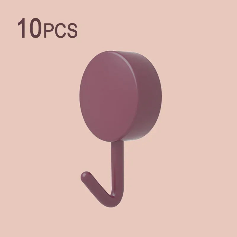 No-Drill Adhesive Wall Hooks 10-Pack | Kitchen & Bathroom
