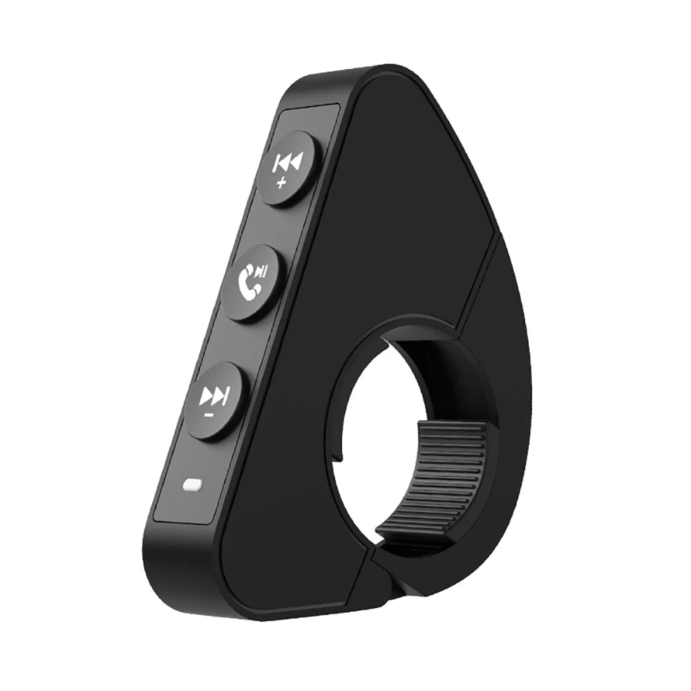 Waterproof Wireless Bluetooth Handlebar Remote Control Button for Helmet Headset Motorcycle/Bike Handlebar Media Controller Peaceful Pleasures Health and Wellness black