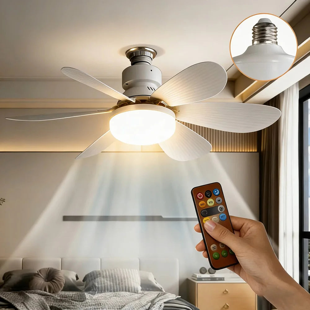 30W/40W LED Ceiling Fan Light, E27 Socket, with Remote Dimming, a summer essential, ideal for living rooms, home offices, and ev Peaceful Pleasures Health and Wellness