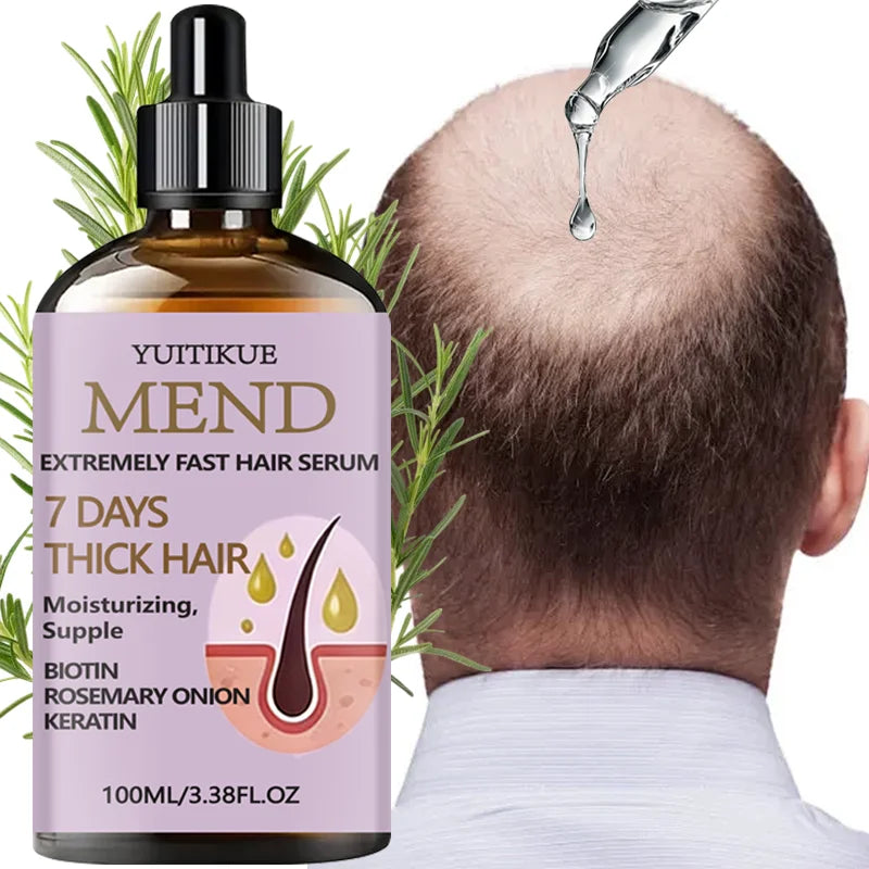 YUITIKUE MEND Hair Serum | 7 Days Thickening Formula | With Biotin, Rosemary, Onion & Keratin For Moisturized Supple Hair 100ml Peaceful Pleasures Health and Wellness