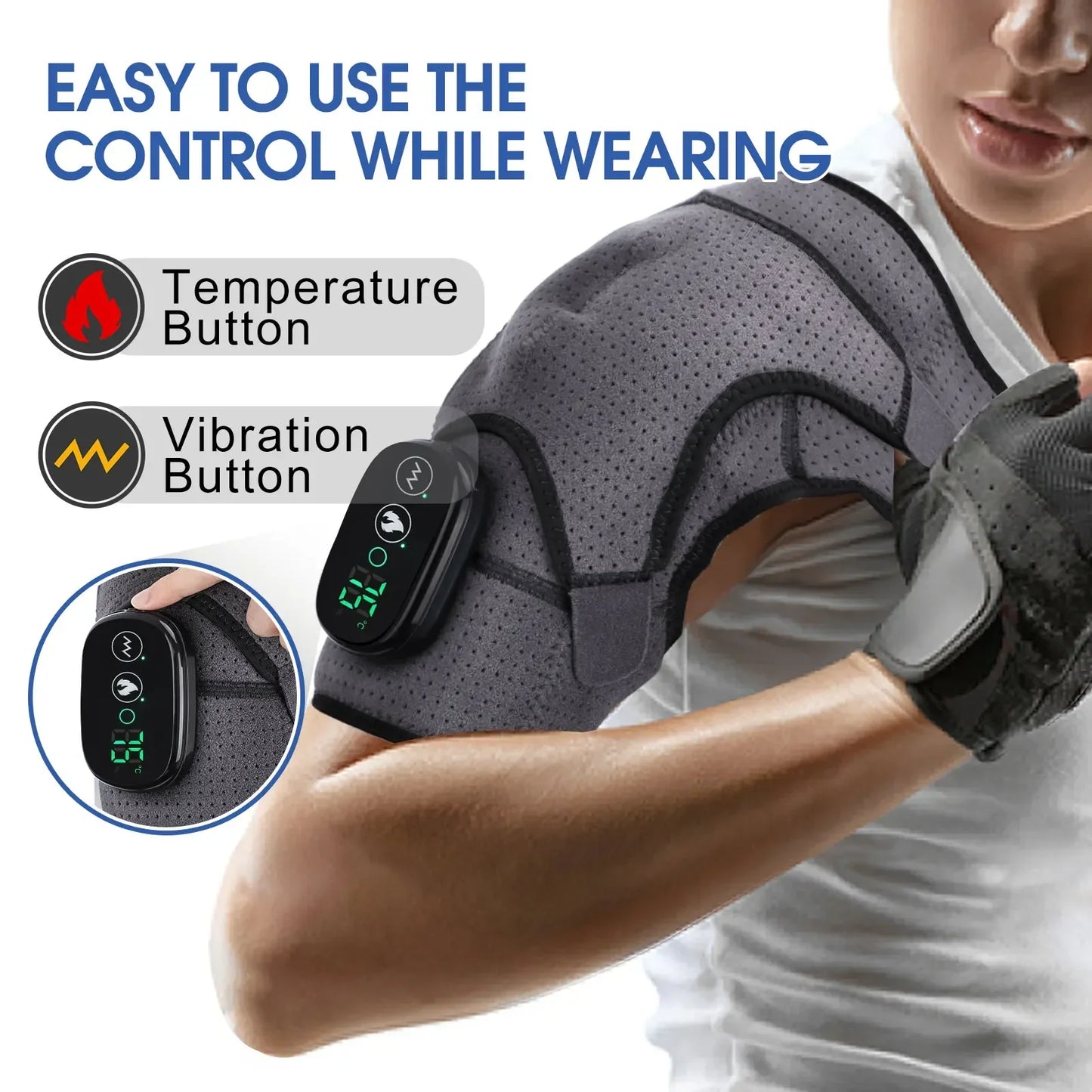 Electric Heated Shoulder Massage Wrap – Adjustable Warmth Shawl