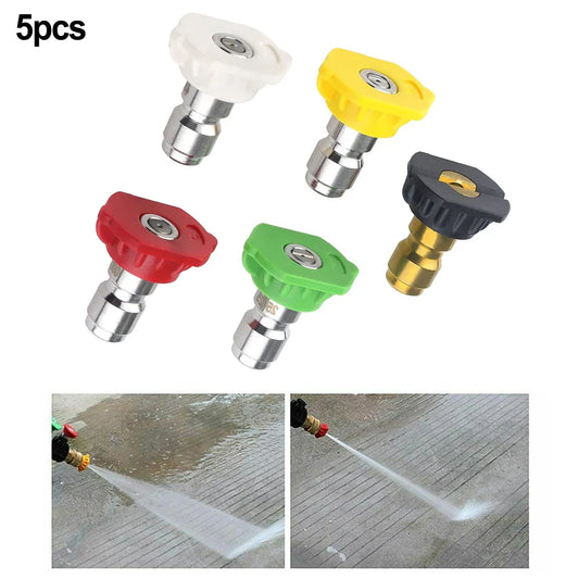 1 Quick Connect Garden Pressure Washer Spray Nozzle 0 15 25 40 Degree Peaceful Pleasures Health and Wellness Default Title