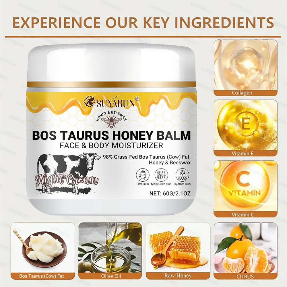 SUYARUN Ultra-Nourishing Tallow Face & Body Cream with Honey&Vitamin C – Moisturizing Skincare for Dry Skin, Natural Anti-Aging. Peaceful Pleasures Health and Wellness