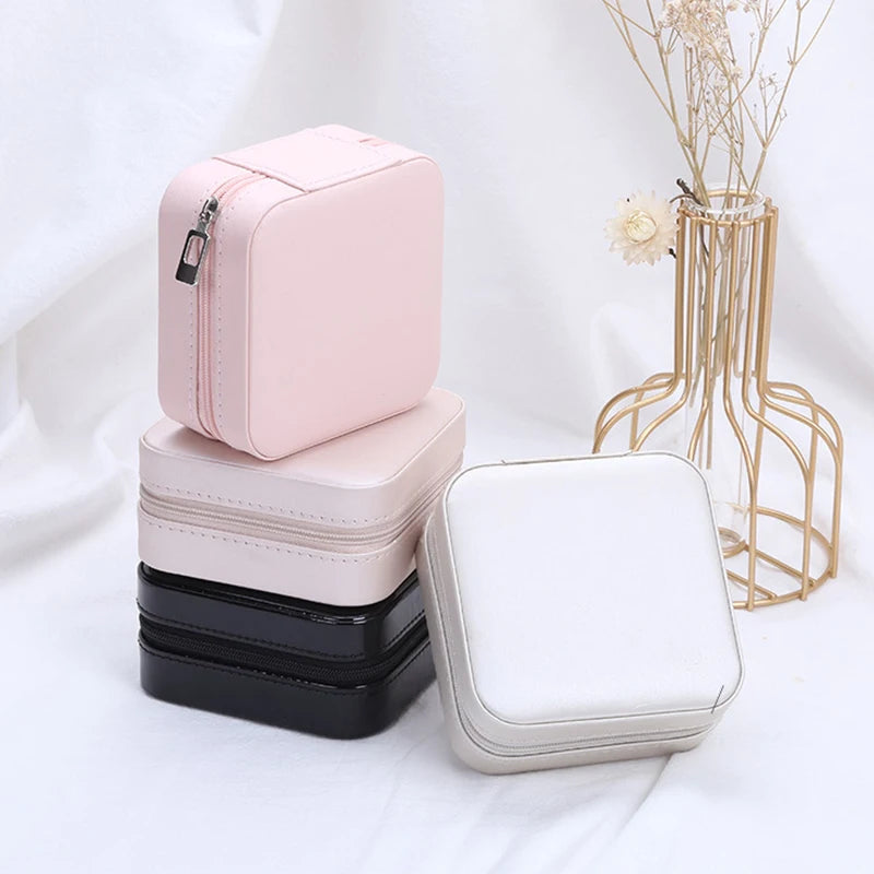 Mini Jewelry Storage Box Multifunctional Travel Jewelry Organizer Case for Stud Earrings Rings Necklaces Bracelets Peaceful Pleasures Health and Wellness