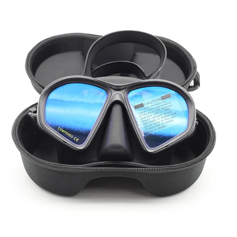 Pro Low-Volume Freediving Snorkel Mask with Camera Mount