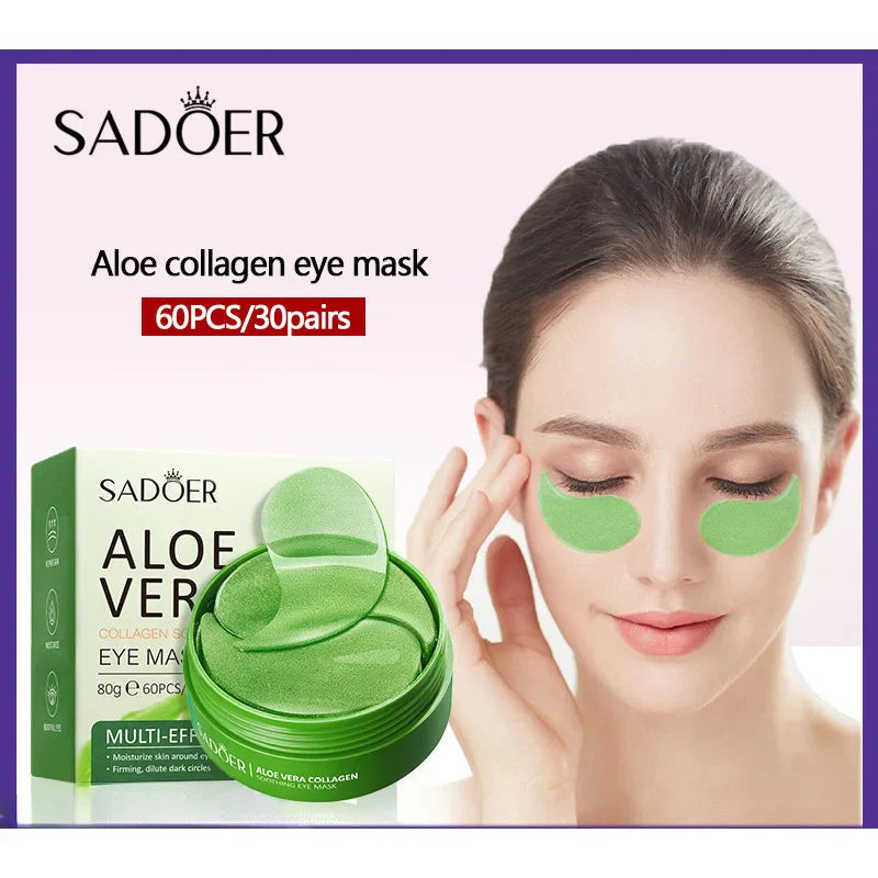 60-Pack Aloe Vera Collagen Eye Masks – Moisturizing & Firming
