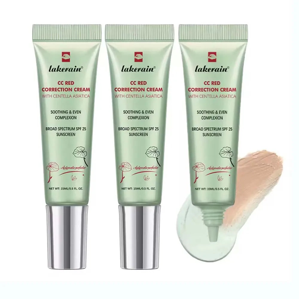 CC Cream Color Changing Liquid Foundation Centella Korean High Coverage Foundation Foundation Cream for Face Base Makeup Peaceful Pleasures Health and Wellness 3pcs 2