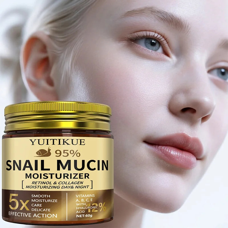YUITIKUE 95% Snail Mucin Cream with Retinol & Collagen - For Firm, Smooth & Hydrated Skin, Day & Night Use Peaceful Pleasures Health and Wellness Default Title