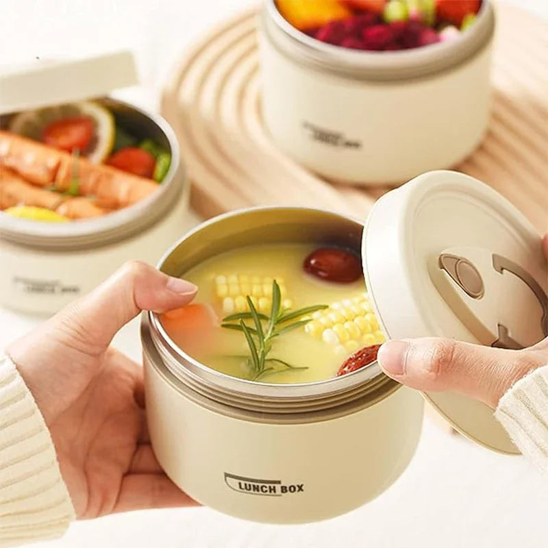 Insulated Lunch Container Set – 3 Stackable Stainless Steel Bento Boxes with Bag Peaceful Pleasures Health and Wellness