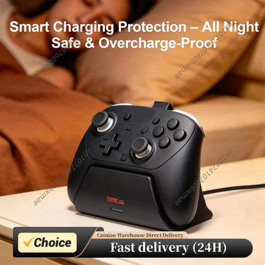 Desktop Charging Stand For Switch 2 Pro Gamepad Controller Contact Dock Station Type-C Powered Storage Holder Gaming Gear Peaceful Pleasures Health and Wellness