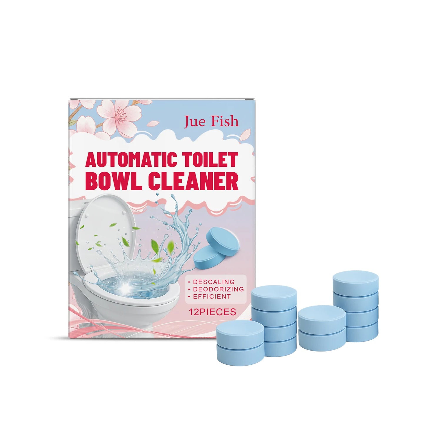 12-Pack Toilet Cleaning Tablets – Stain & Odor Remover