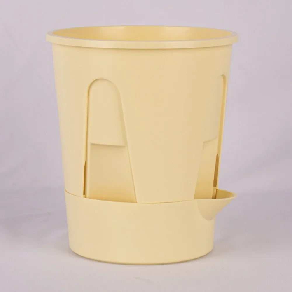 Self-Watering Plastic Flowerpot | Water Storage & Drain Holes
