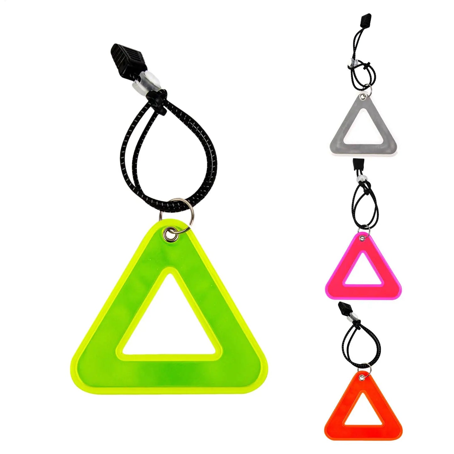 Reflective Triangle Bike Safety Pendant – Night Visibility Tag