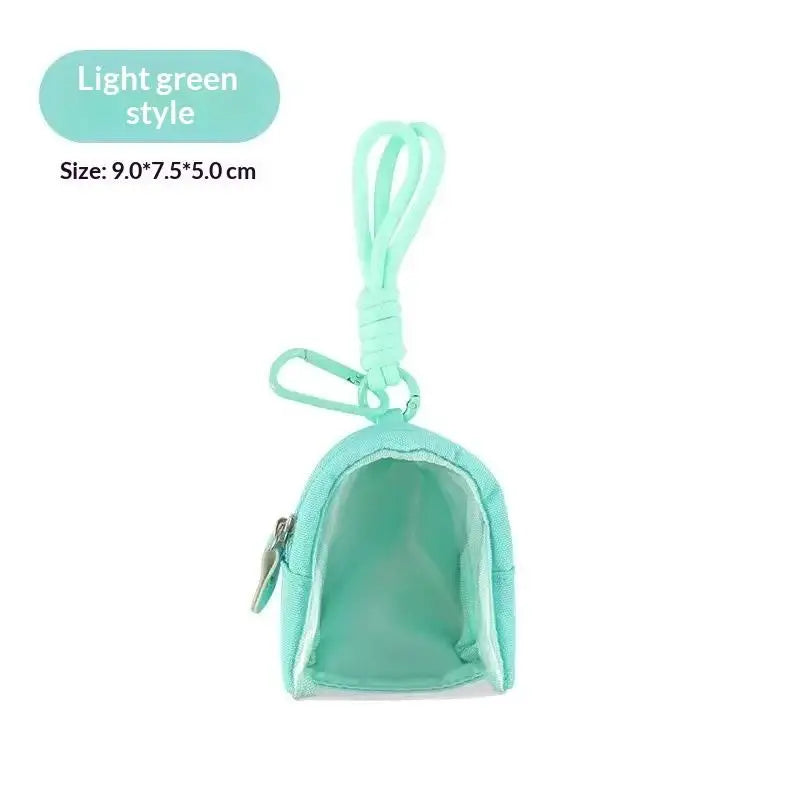 Mini Transparent Keychain Organizer Case – Earphone & Coin Bag