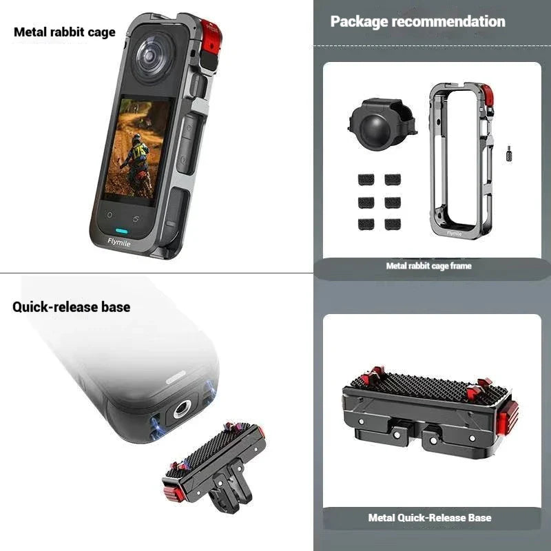 Insta360 X5 Metal Cage Kit – Aluminum Frame & Lens Guard