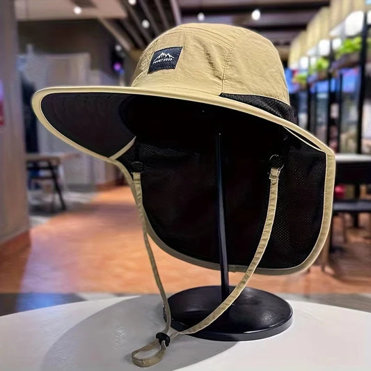 Unisex UV Protection Fisherman Hat | Neck Flap, Quick-Dry Outdoor Sun Hat Peaceful Pleasures Health and Wellness