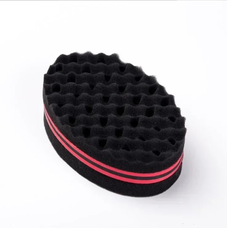 Oval Double Sides Magic Twist Hair Brush Sponge Brush For Natural Afro Coil Wave Dread Sponge Brushes Hair Braids Braiding Hair Peaceful Pleasures Health and Wellness Red