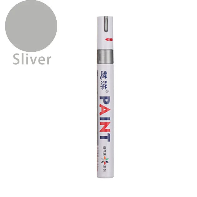 12 White Waterproof Rubber Permanent Paint Marker Pen Car Tyre Tread