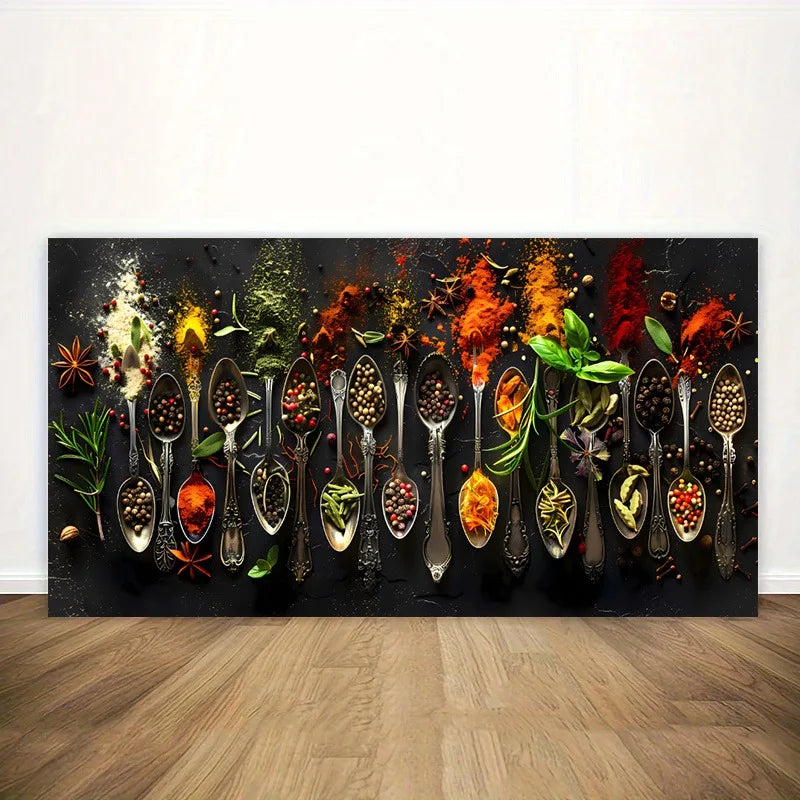 Kitchen Spices & Grains Canvas Wall Art | Modern Home Decor Canvas Wall Art Peaceful Pleasures Health and Wellness