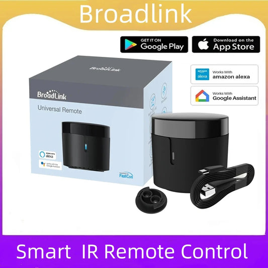 Broadlink Rm4 Mini Smart Remote Control Infrared Universal IR Audio Video Smart Home Work with Google Home Alexa Peaceful Pleasures Health and Wellness