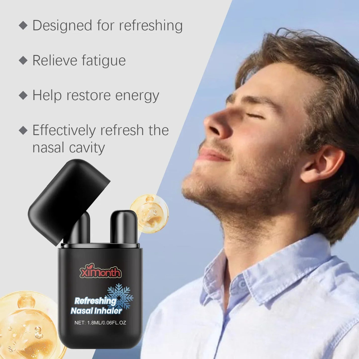 Herbal Nasal Inhaler Stick – Cooling Aromatherapy Wake-Up Tube