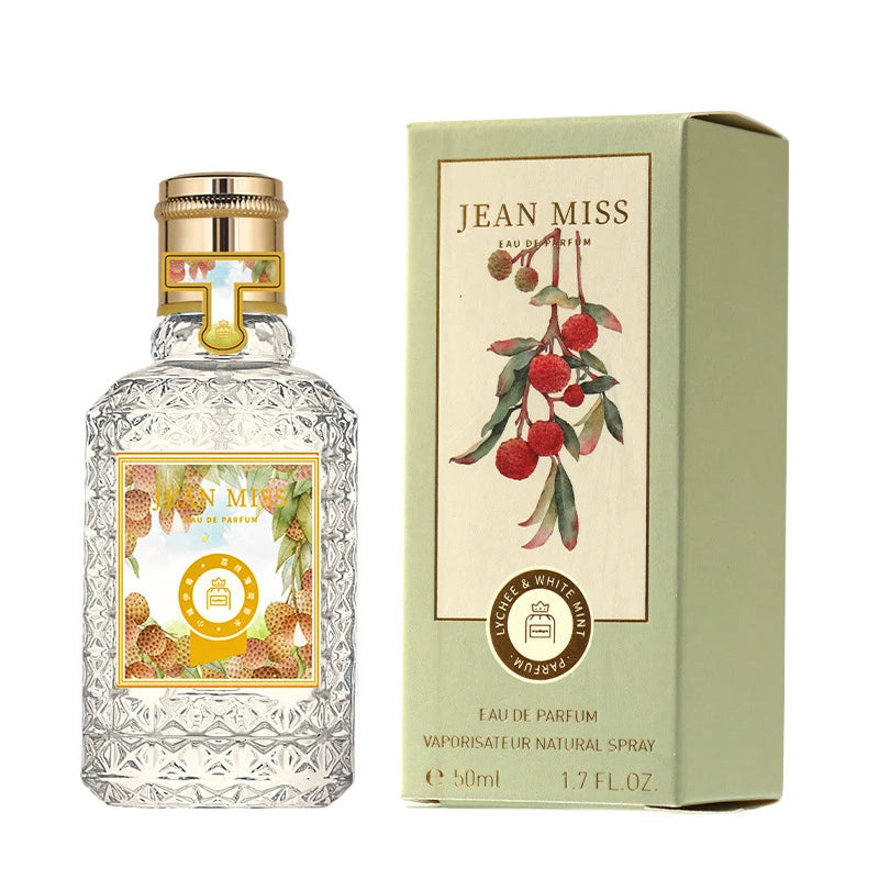 Brand Premium Women's Perfume Fresh Fruity Scented Spray Blood Orange Musk Eau De Toilette Long-lasting Romantic Women's Perfume Peaceful Pleasures Health and Wellness Litchi Mint 50ML