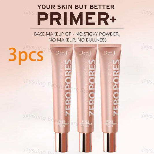 3pcs*20g Invisible Pores Oil Control Facial Pre Makeup Primer Base Smooth Skin Matte Isolation Concealer Cosmetics Peaceful Pleasures Health and Wellness
