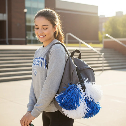 Cheerleading Pom Poms Strap For Backpack Fixing Portable Storage Lightweight Durable Nylon Material Peaceful Pleasures Health and Wellness
