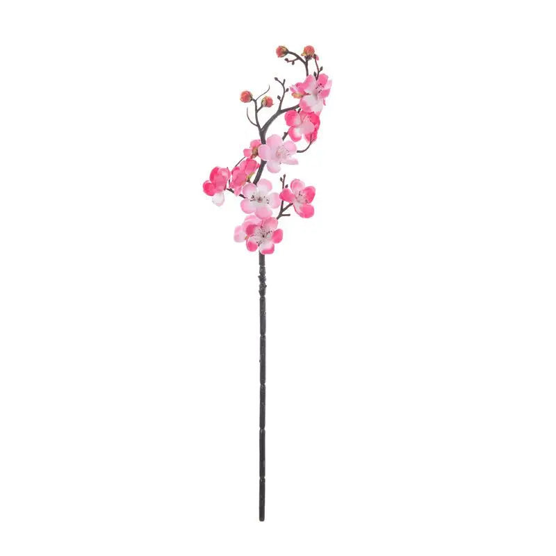 Silk Plum Blossom Peach Branch Artificial Flowers – Home Decor
