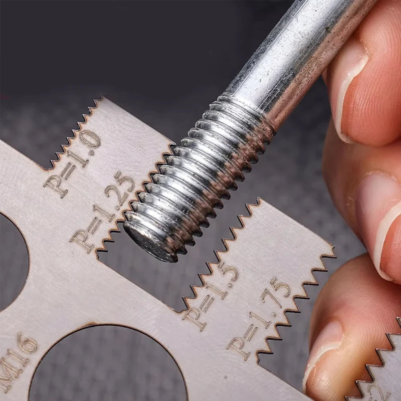 Screw Thread Pitch Gauge Ruler Measuring Tool Bolt Nut Metric