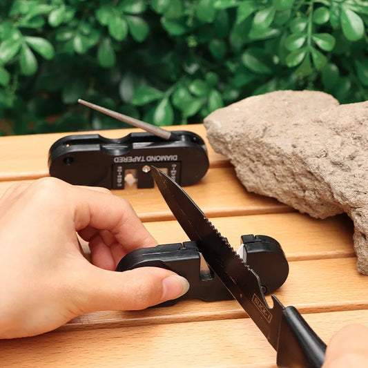 4-in-1 Portable Knife Sharpener – Tungsten & Ceramic Rod Knife Sharpener Peaceful Pleasures Health and Wellness