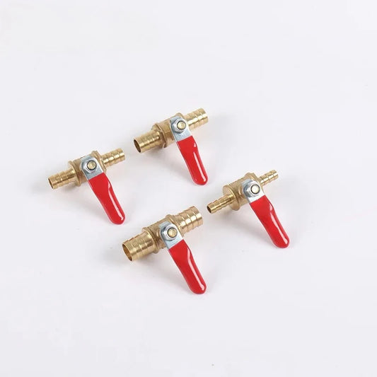 1/4 6mm 8mm 10mm12mm Ball Faucet Shutoff Ball Valve Hose Barb Inline Water Oil Air Gas Fuel Line Small Brass Ball Valve Peaceful Pleasures Health and Wellness 8mm