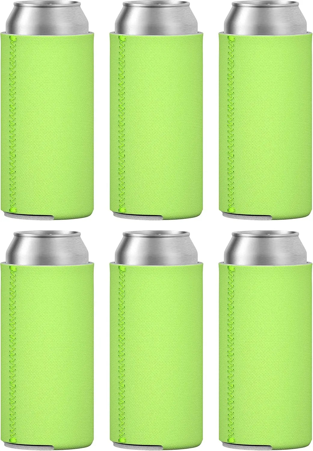 Cooler Sleeves Bulk Sublimation Insulated Foam for Beer Collapsible Plain Drink Holder Cold Soda Insulator, 12oz Regular Peaceful Pleasures Health and Wellness 6 Green