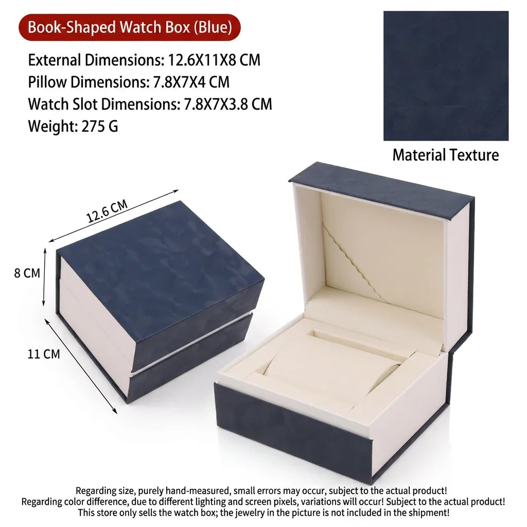 PU Leather Watch & Jewelry Organizer Box | Multi-Compartment