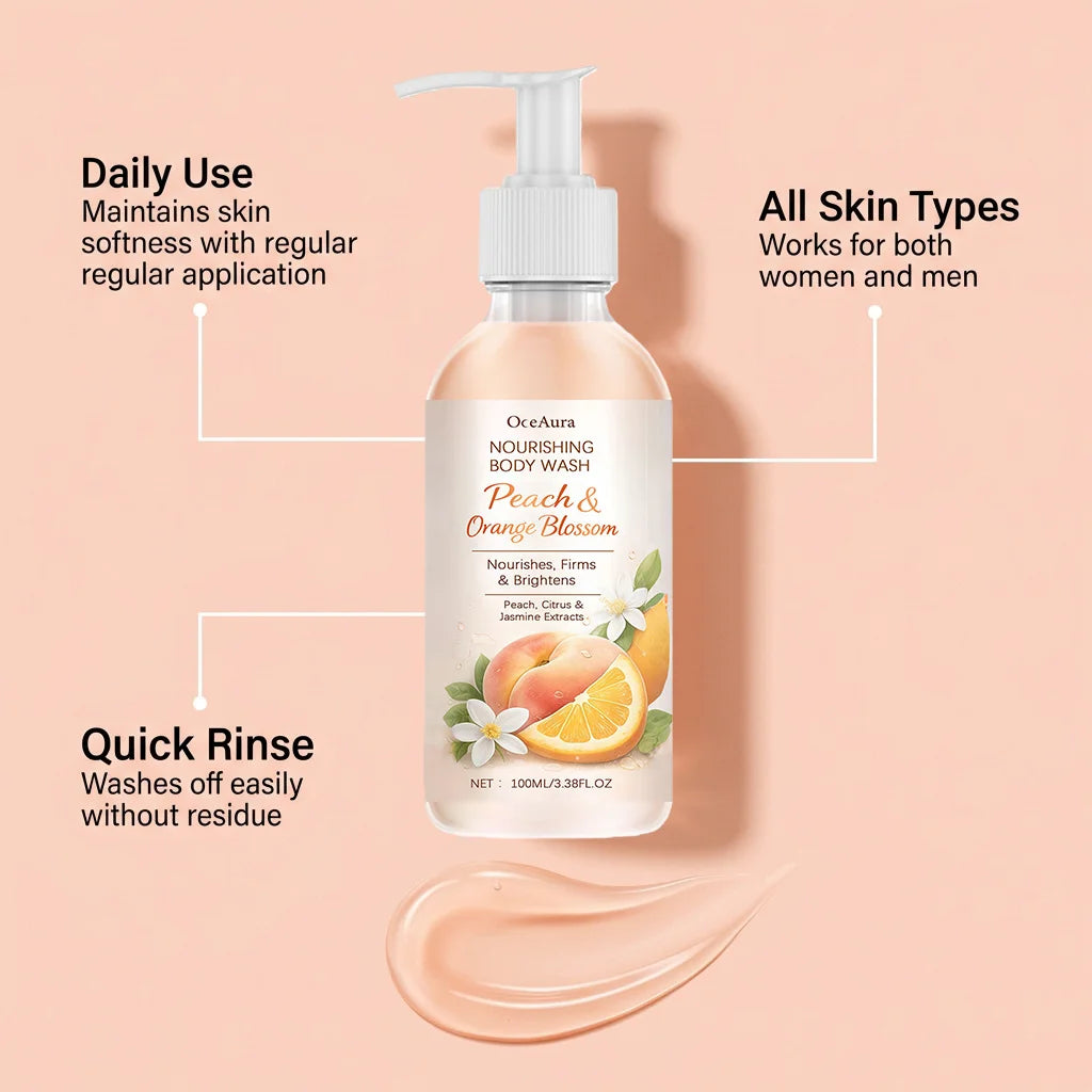 Hydrating Body Wash Moisturizing Brightening Body Cleansing Smoothing Lasting Fragrance Softening Glowing Refreshing Shower Gel Peaceful Pleasures Health and Wellness