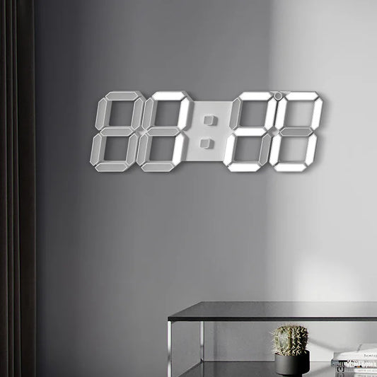 3D LED Digital Fashion Luminous Multifunctional Creative USB Electronic Alarm Clock Wall Clock Home Decoration Gift Peaceful Pleasures Health and Wellness