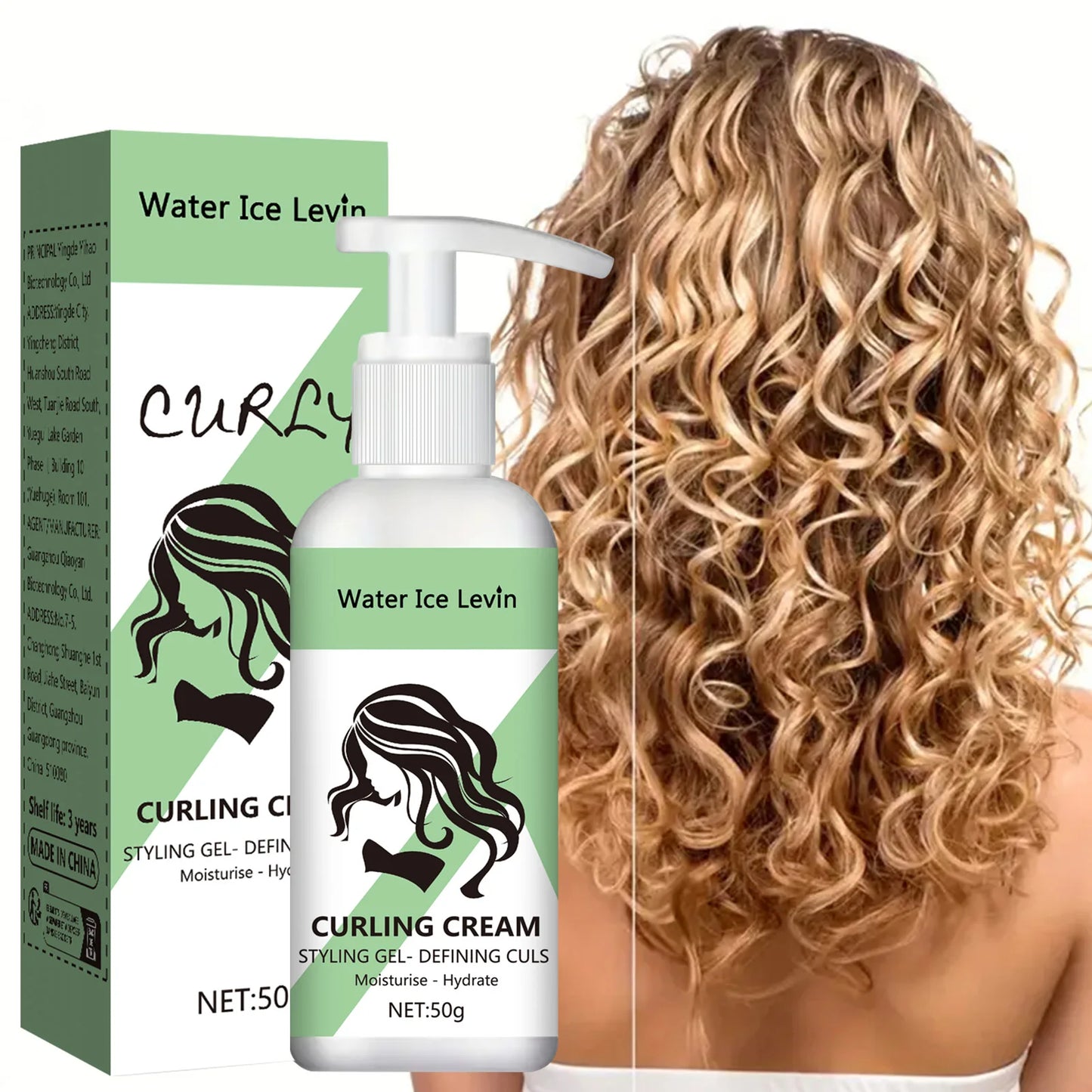 Curling Cream Styling Gel | Curl Defining & Moisturizing | Curly Hair Care 50g Peaceful Pleasures Health and Wellness