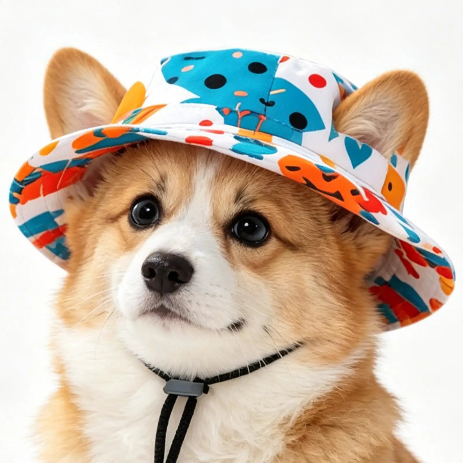 Pet Sun Hat For Cats & Dogs, Round Brim With Ear Holes Adjustable Breathable Sun Caps For Camping Beach Photography, Holidays Peaceful Pleasures Health and Wellness