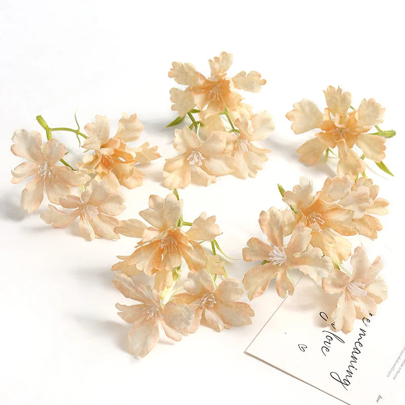 10pcs Silk Artificial Flower Heads – Wedding & Home Decor
