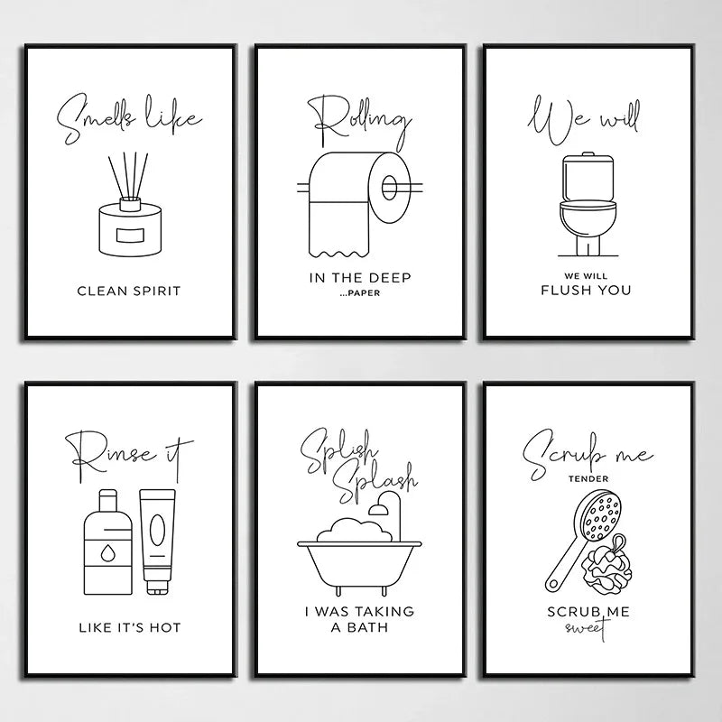 Funny Music Lover Bathroom Humor Quote Canvas Wall Art