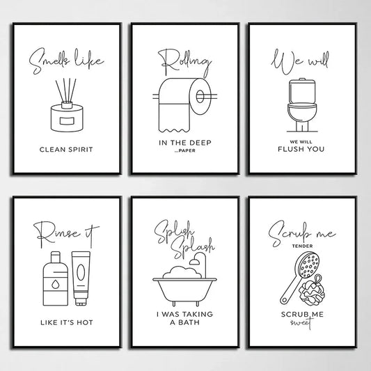 Funny Music Lover Bathroom Humor Quote Canvas Wall Art Canvas Wall Art Print Peaceful Pleasures Health and Wellness