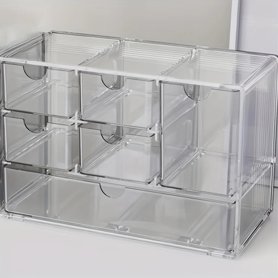 Acrylic Makeup Organizer with 6 Drawers | Vanity & Bathroom