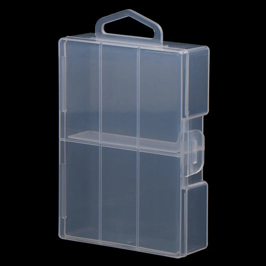 1PC Transparent Battery Storage Box For 18650 Batteries Plastic Organizer With Hardware Accessories And Clear Divider With Cover Peaceful Pleasures Health and Wellness