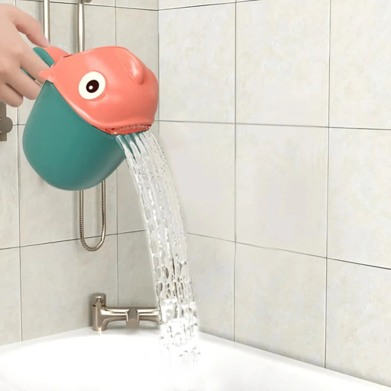 multi-functional Clownfish Shampoo Cup Baby Shampoo Rinser Cup Children Washing Head Rinse Cup Bathroom Shower Sprinkler Spoons Peaceful Pleasures Health and Wellness