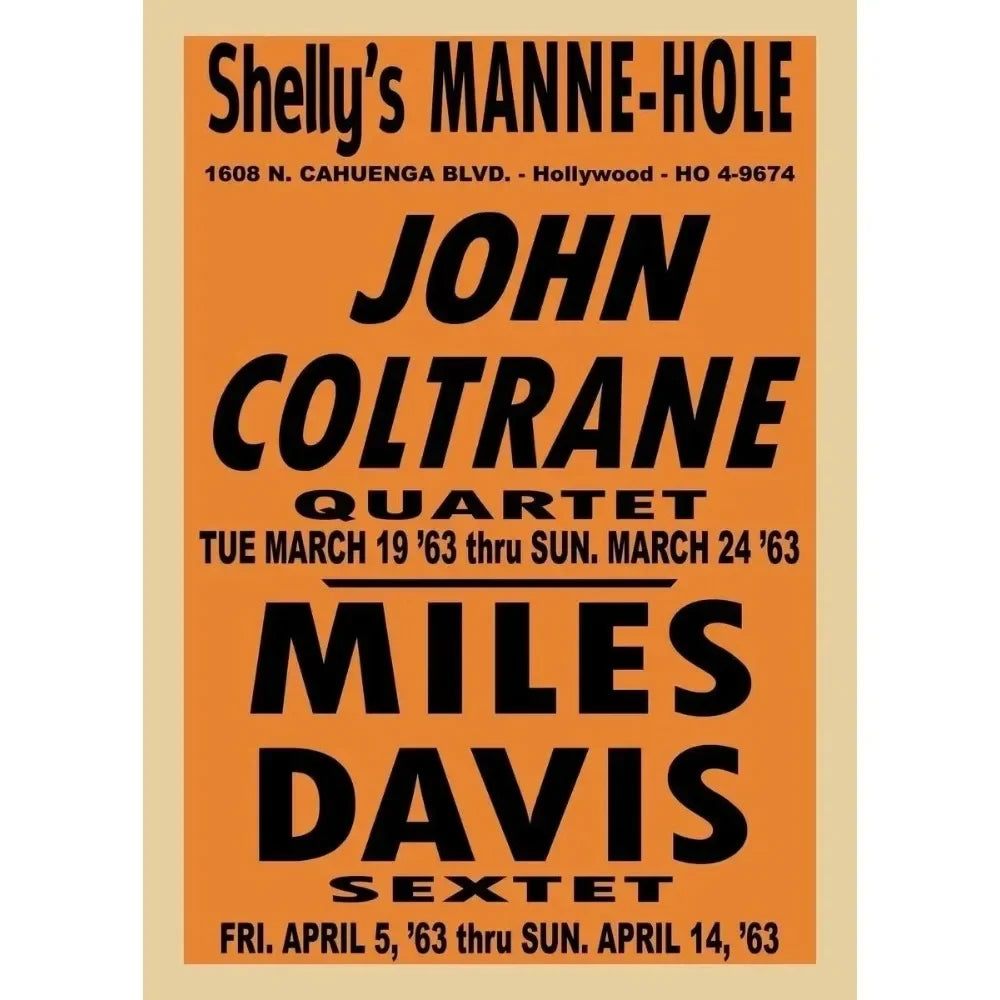 Vintage Jazz Canvas Wall Art | Nina Simone & Coltrane Poster Canvas Wall Art Peaceful Pleasures Health and Wellness 2 20x30cm Unframed