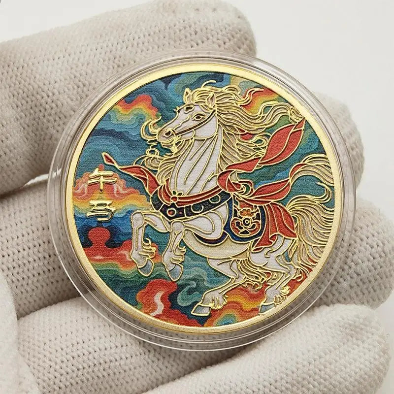 Chinese Zodiac Horse Lucky Coin | Feng Shui Collectible Gift
