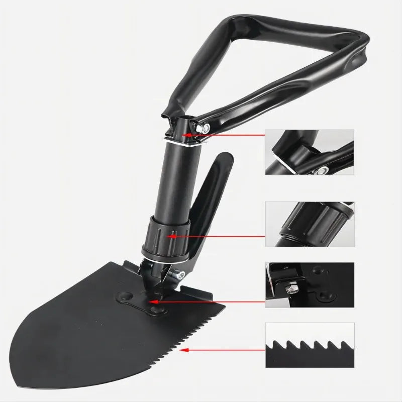 Outdoor Engineer Shovel Car Folding Shovel, Camping Shovel Fishing Emergency Survival Defense Shovels Shovels Peaceful Pleasures Health and Wellness
