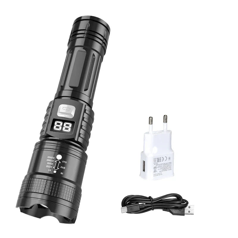 Zoomable LED Flashlight | Type-C Rechargeable, 3 Modes